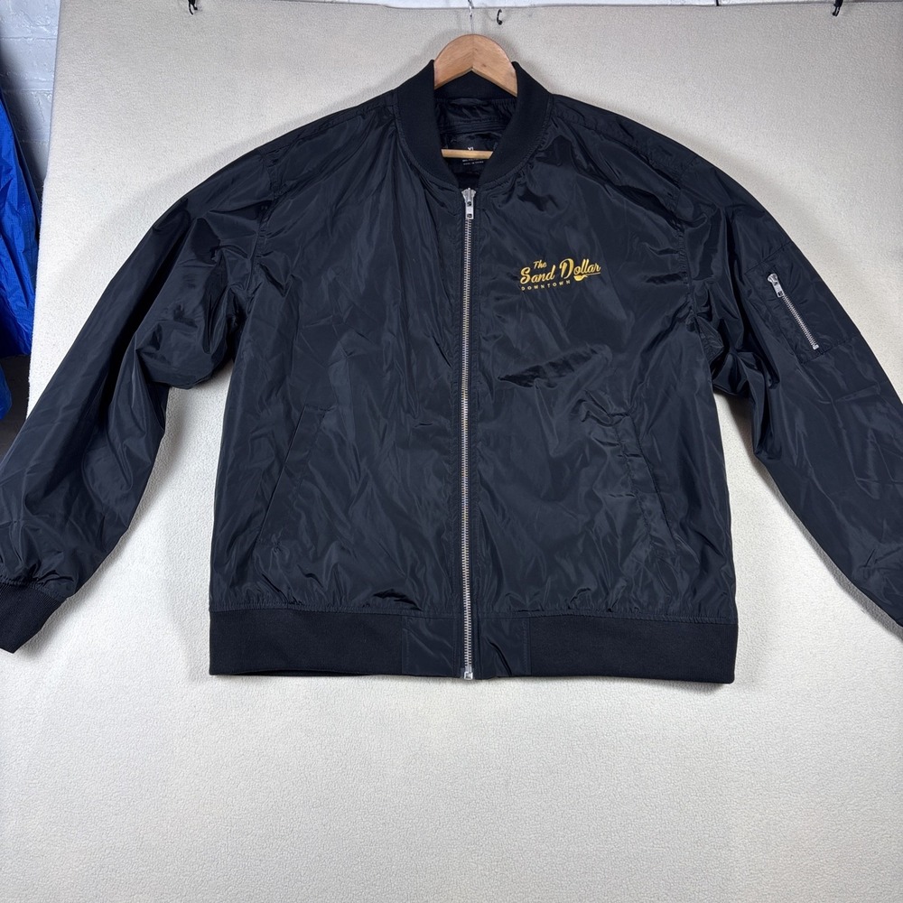 Las Vegas The Sand Dollar‎ Playa! Satin Bomber Jacket. Men's XL VEGAS SWAG!